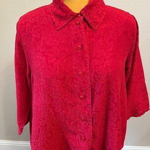 URU red embossed top one size
